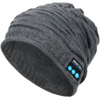 Wireless Bluetooth Beanie,Unisex Outdoor Sport Knit Hat with Stereo Speakers &amp; Microphone 